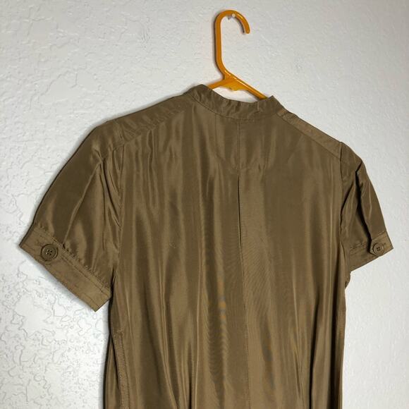 Marc by Marc Jacobs brown silk button front safari utility romper Extra Small XS - Picture 10 of 16